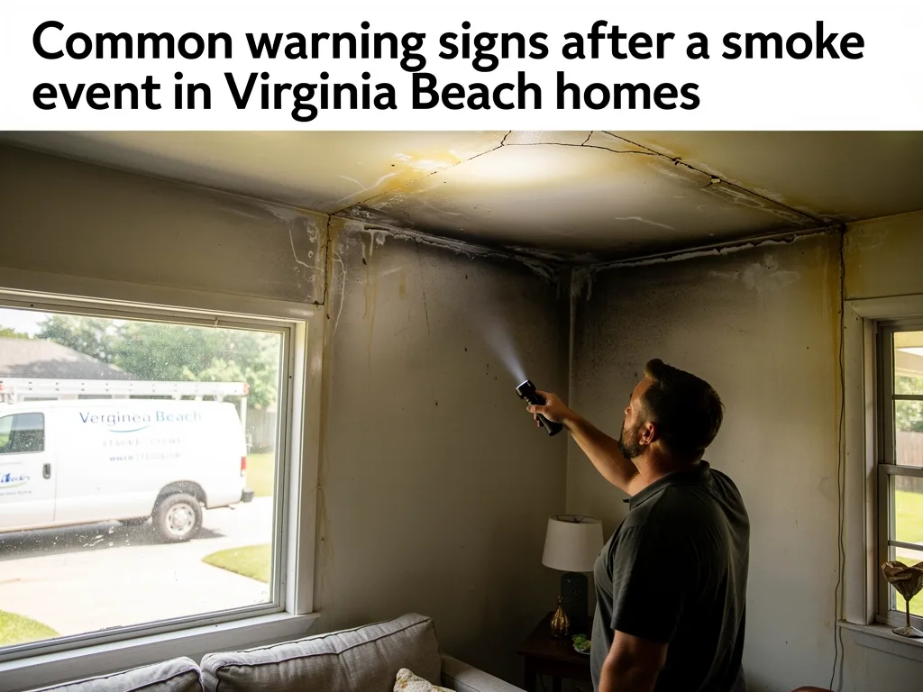 Common warning signs after a smoke event in Virginia Beach homes